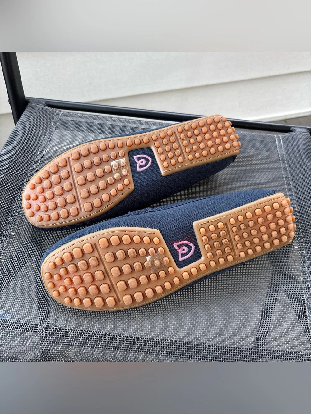 Rothy's The Driving Loafers in a textured navy knit Size 7.5 Women’s New